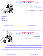 Year End Tax Receipt – Daycare Form